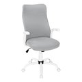 Monarch Specialties Office Chair, Adjustable Height, Swivel, Ergonomic, Armrests, Computer Desk, Work, Metal, White I 7324